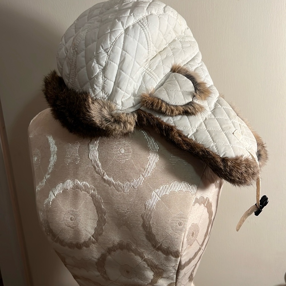 Surell Rabbit Fur Trooper Hat